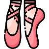 Sapatos de Bailarina para Colorir