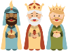 Três Reis Magos para Colorir