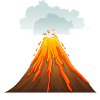 Vulcão para Colorir